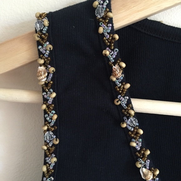 CAbi Black Ribbed Seashell Accent Tank Top - Picture 4 of 8